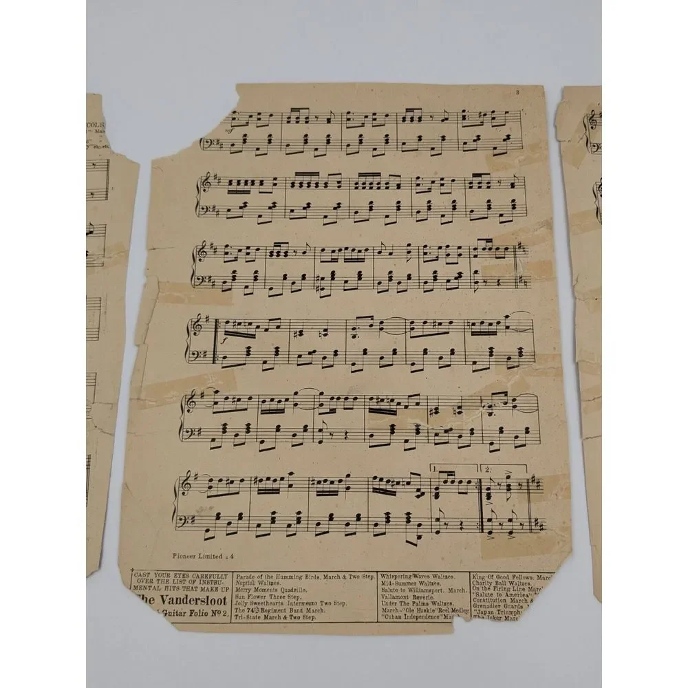 Pioneer Limited Passenger Train Sheet Music 1909 Milwaukee Railroad Road Vintage